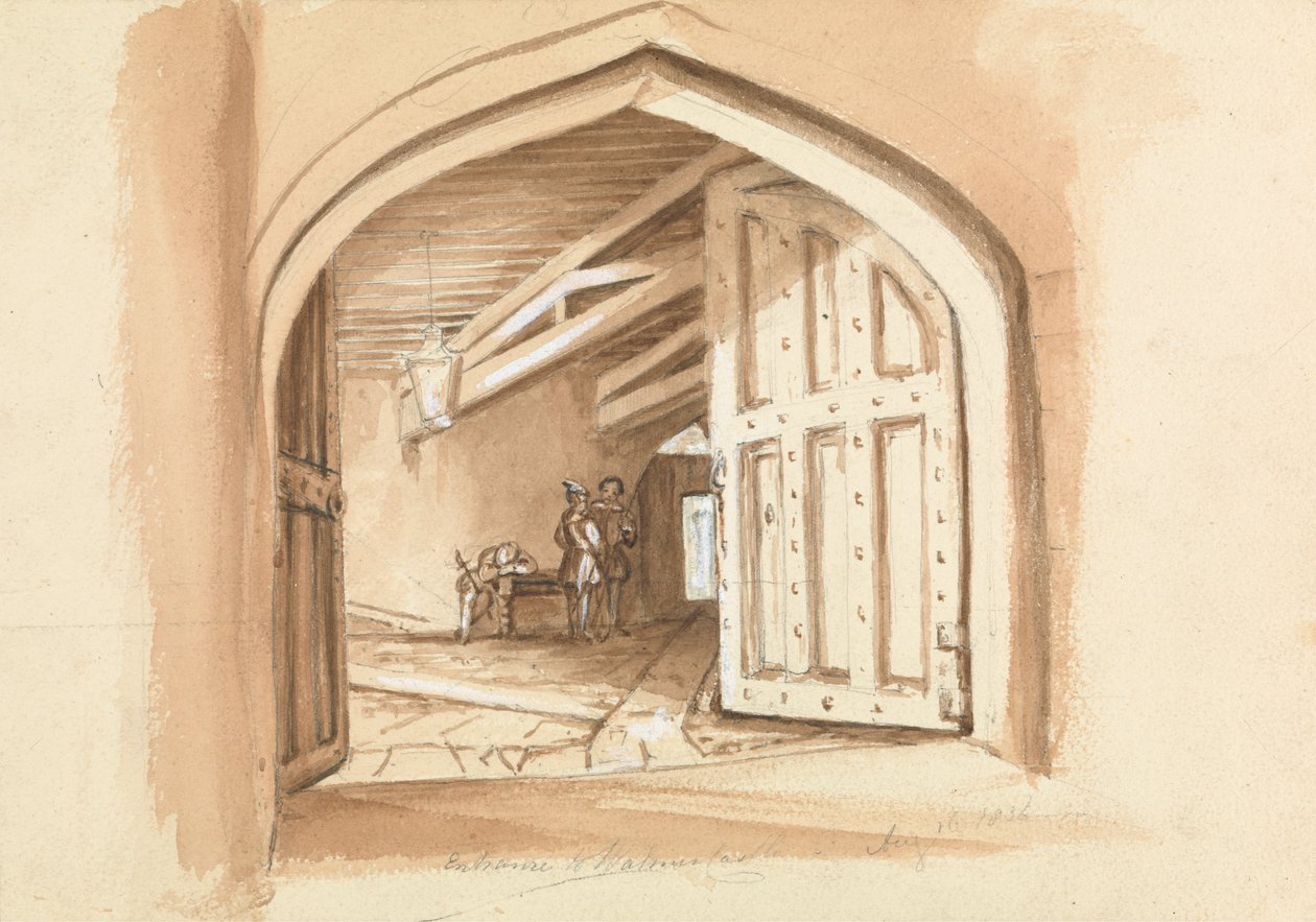 Entrance to Walmer Castle; Sketches of Doors by Unknown artist