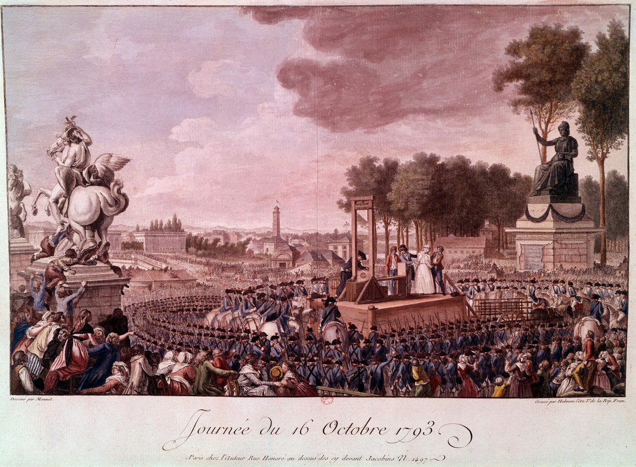 Execution of Marie Antoinette: Queen Marie Antoinette on the Scaffold on October 16 by Unknown artist