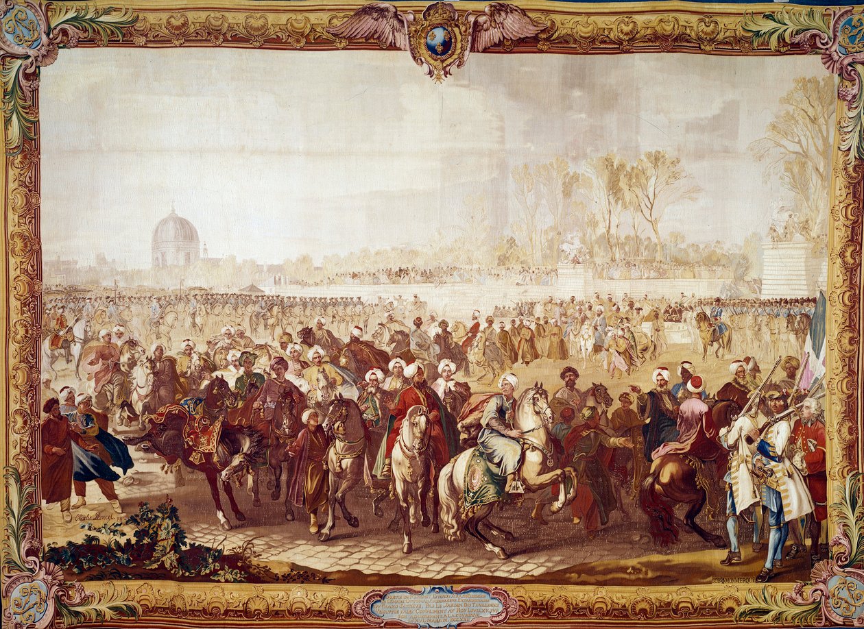 Exit of Turkish Ambassador Mehmet Effendi from the Tuileries Garden after the audience granted by King Louis XV on 21/03/1721 by Unknown artist