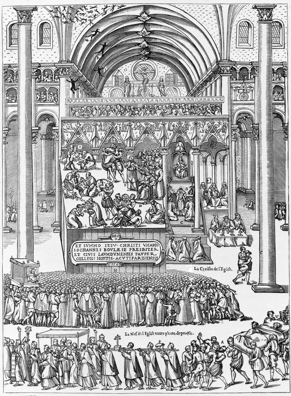 Exorcism of a woman possessed in the Church of Our Lady of Laon, February 8 by Unknown artist