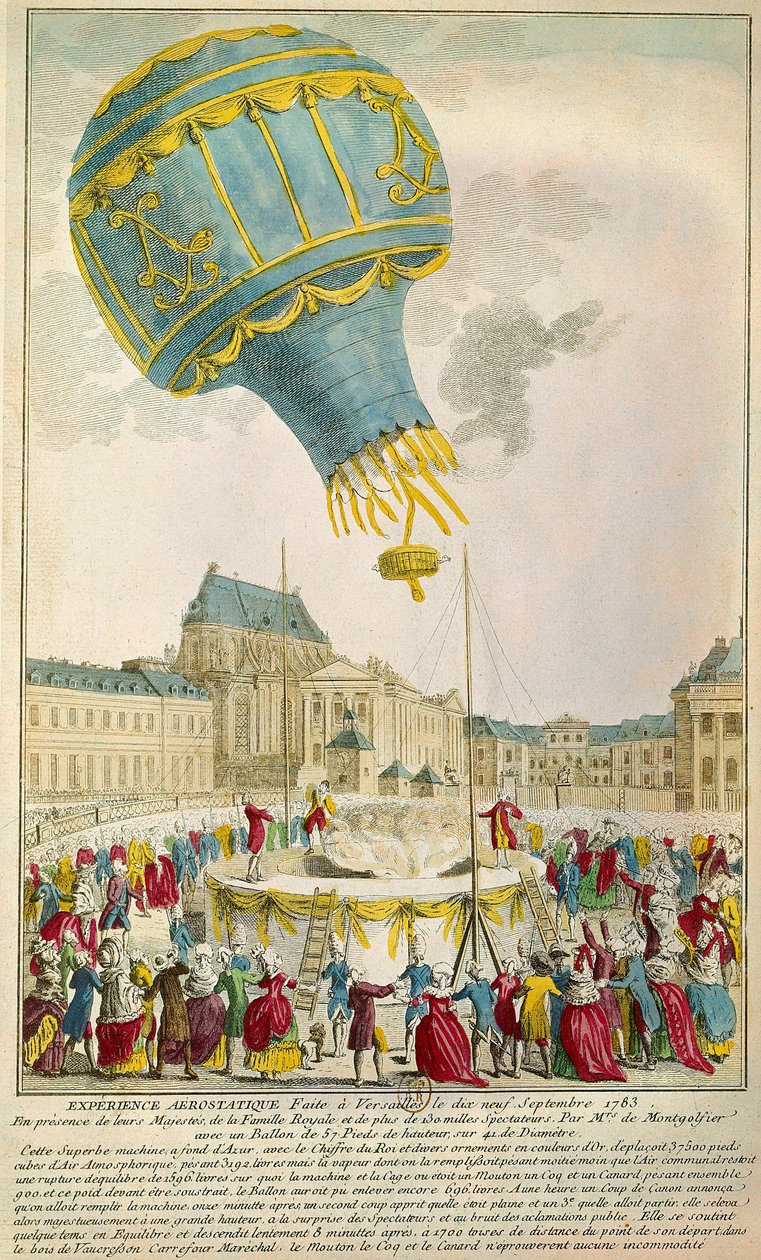 Experience of the brothers Montgolfier on 19/09/1783 at Versailles by Unknown artist