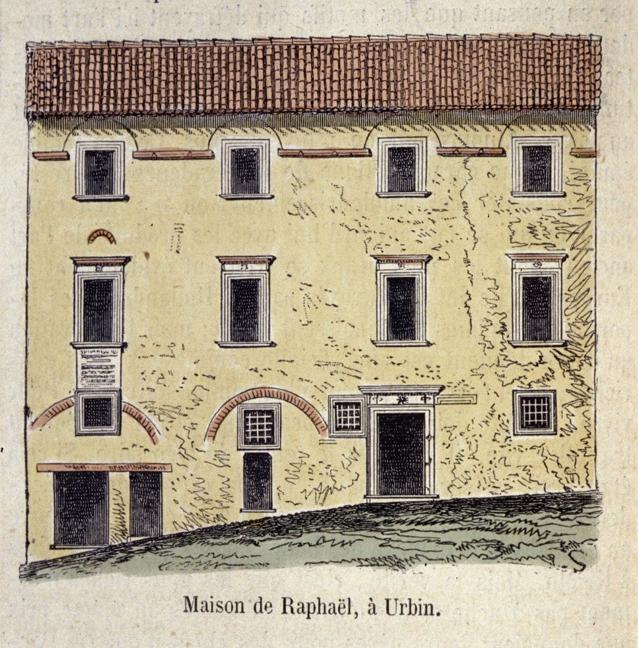 Facade of the house where the painter Raffaello Santi (Raphael) (1483 - 1520) lived in Urbino, Italy by Unknown artist