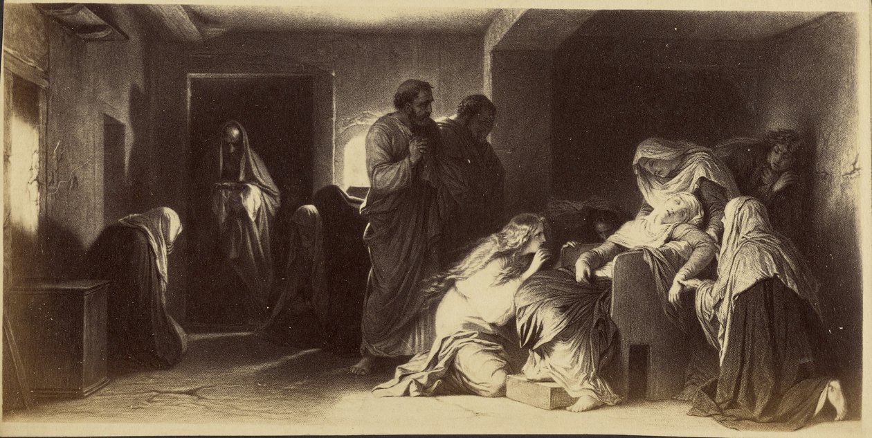 Fainting of the Virgin by Paul Delaroche by Unknown artist