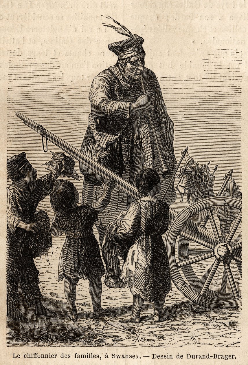 Family rag in Swansea. Illustration for L. Simonin