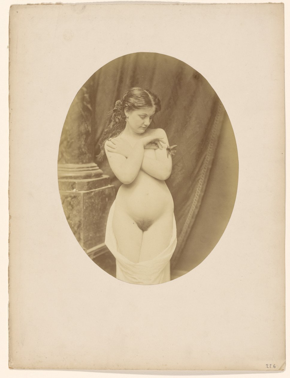 Female Nude with Hummingbird by Unknown artist