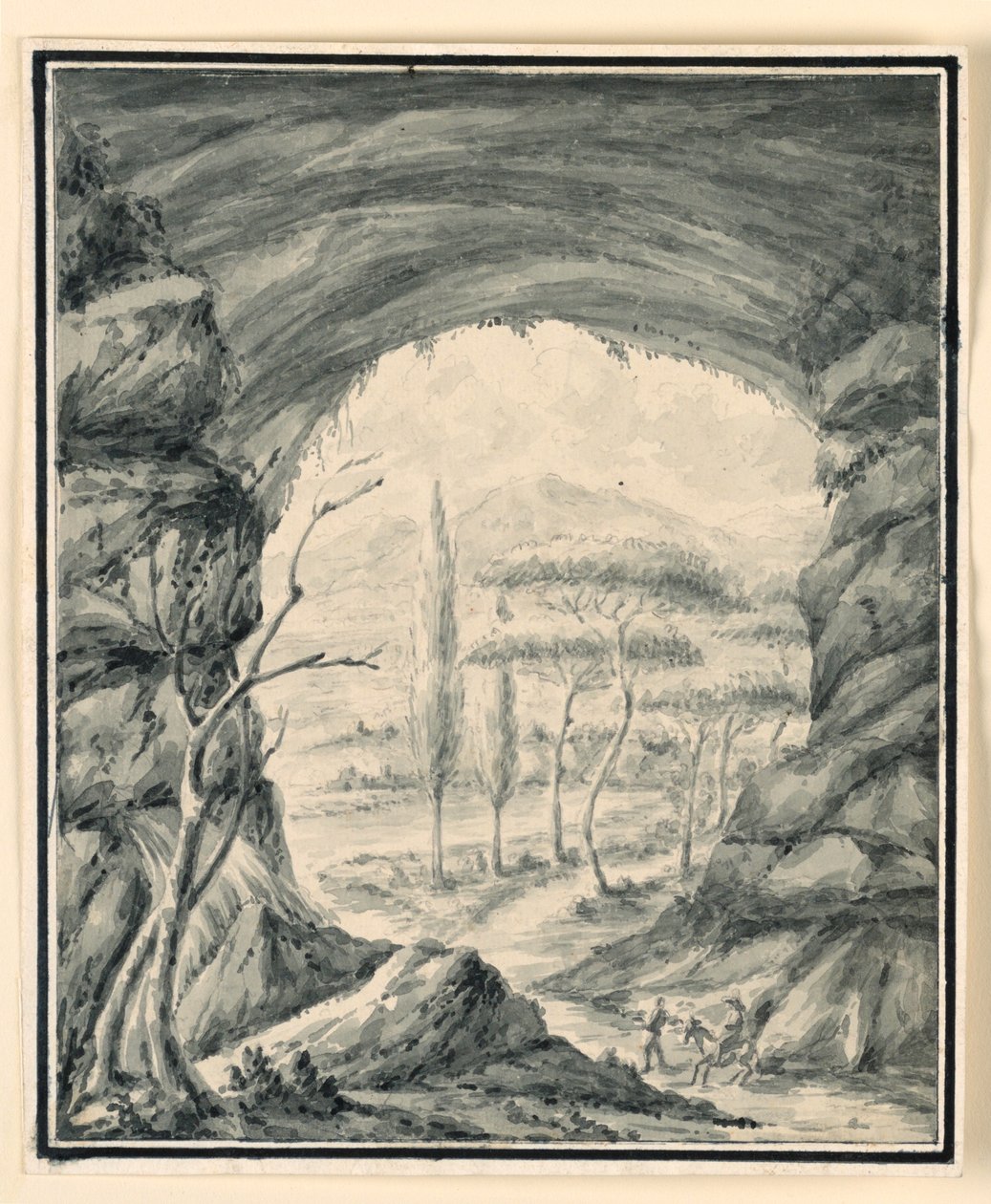 Figures on a Rocky Pass by Unknown artist