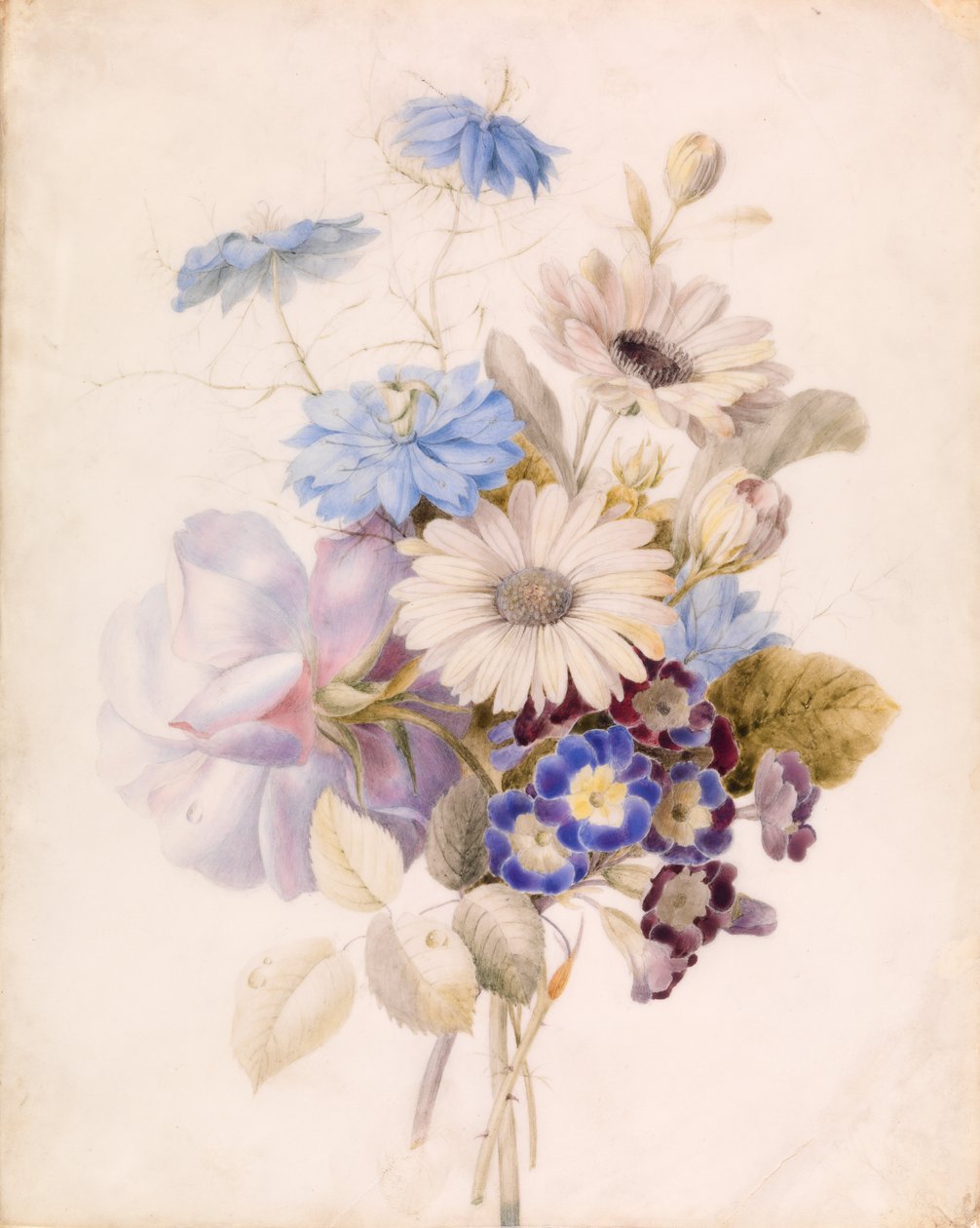 Flowers with Daisies by Unknown artist