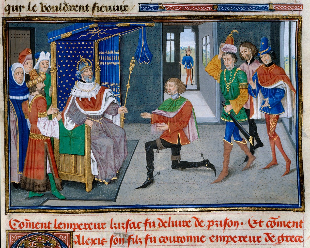 Representation of Alexis IV Angel is emperor crown beside his father Isaac II by Unknown artist