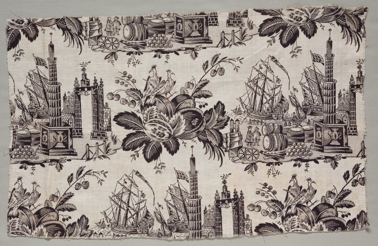 Fragment of Woodblock Printed Cotton by Unknown artist