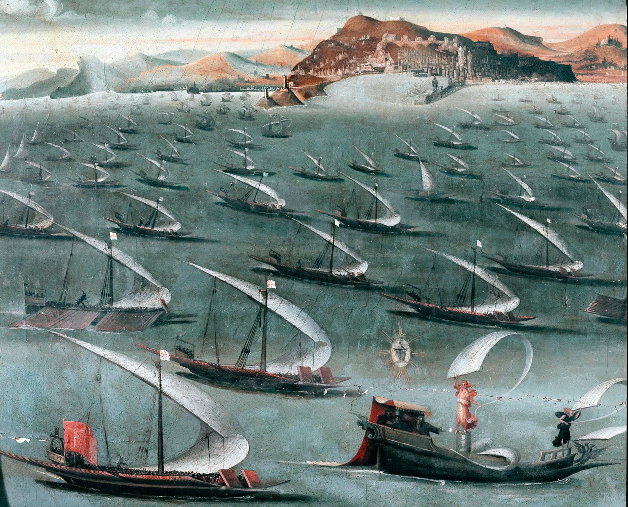 French fleet off the town of Genoa (painting) by Unknown artist
