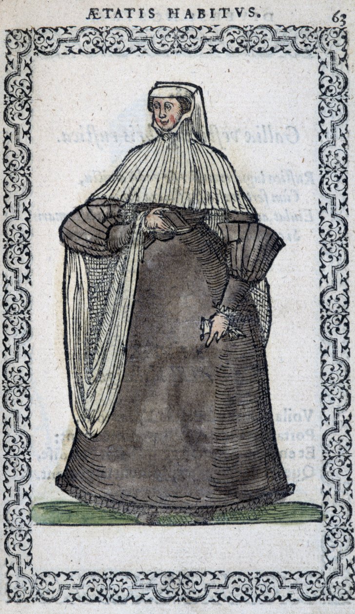French Woman in Mourning Suit - in 