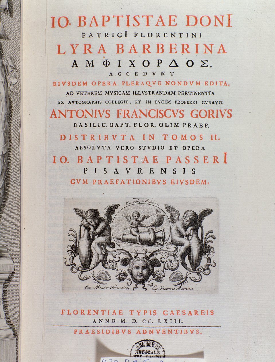 Frontispiece of The Lyra Barberina by Unknown artist