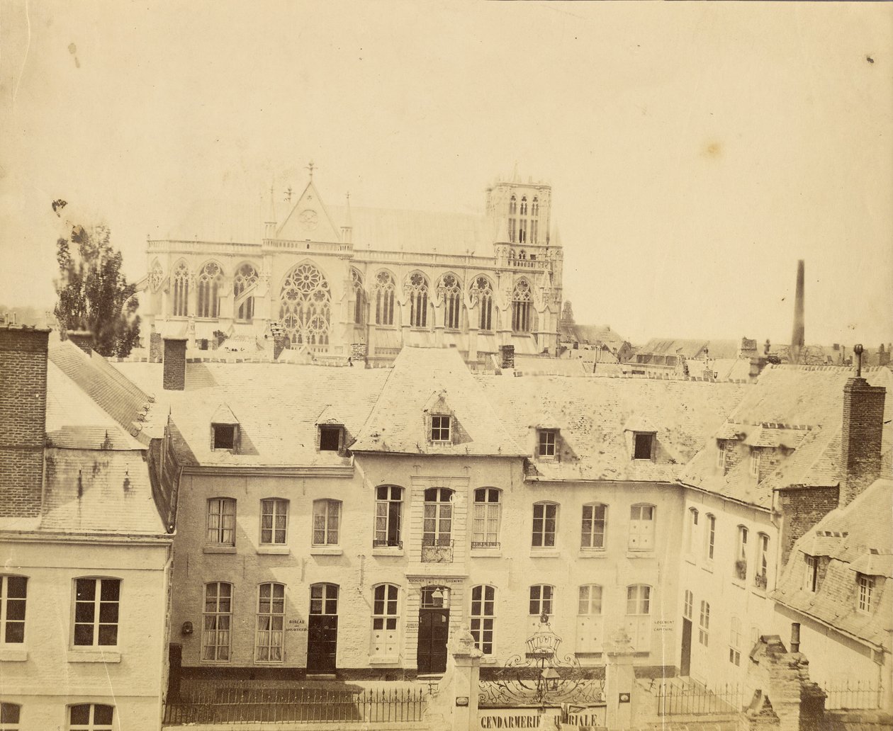 Gendarmerie Imperiale Building and Gothic Cathedral by Unknown artist