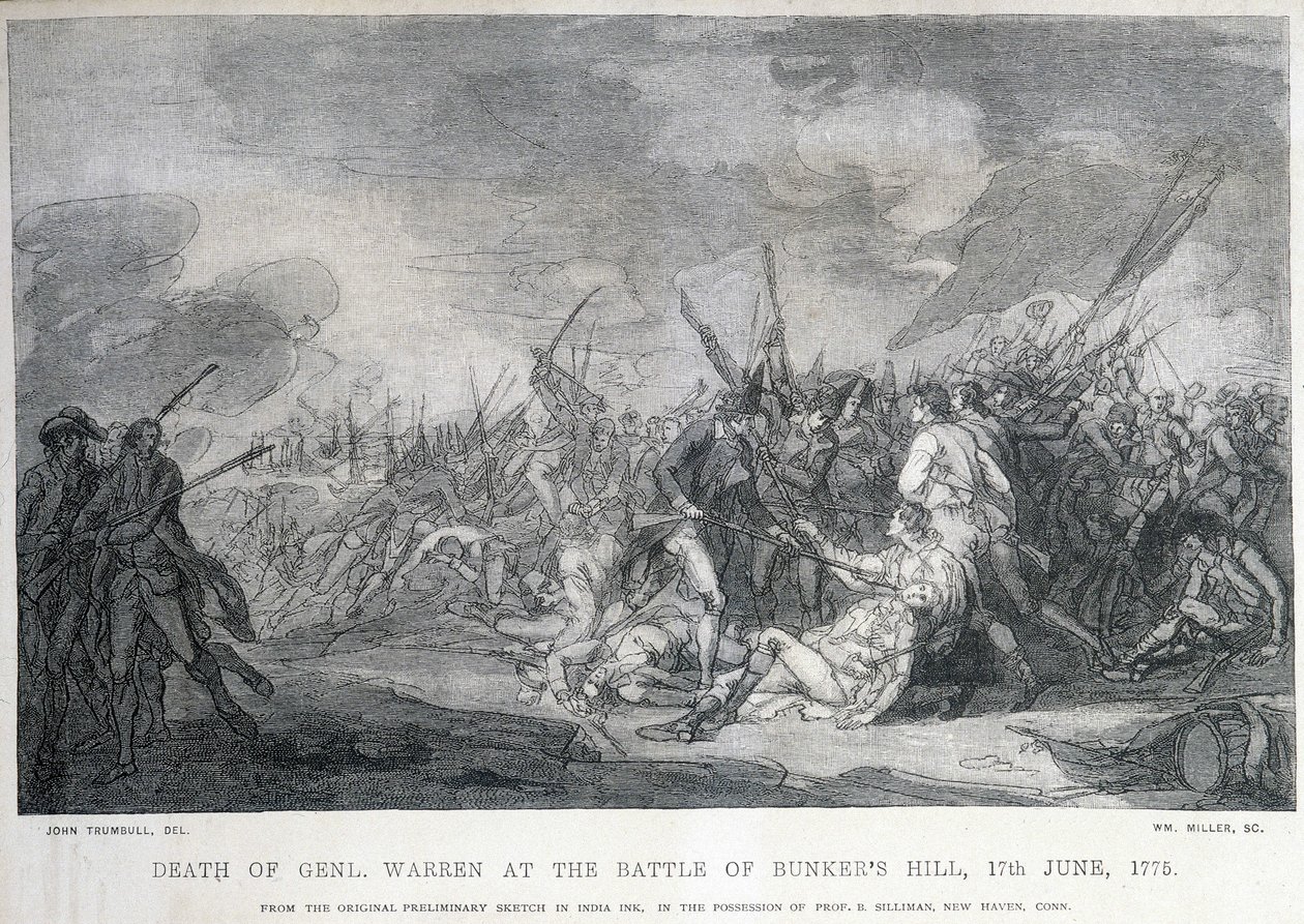 The Death Of General Warren At The Battle Of Bunker Hill Trumbull