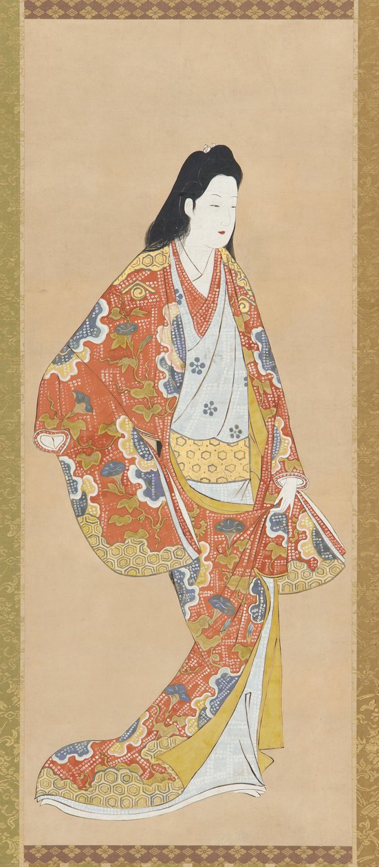 Girl in an Orange Vermillion Dress by Unknown artist