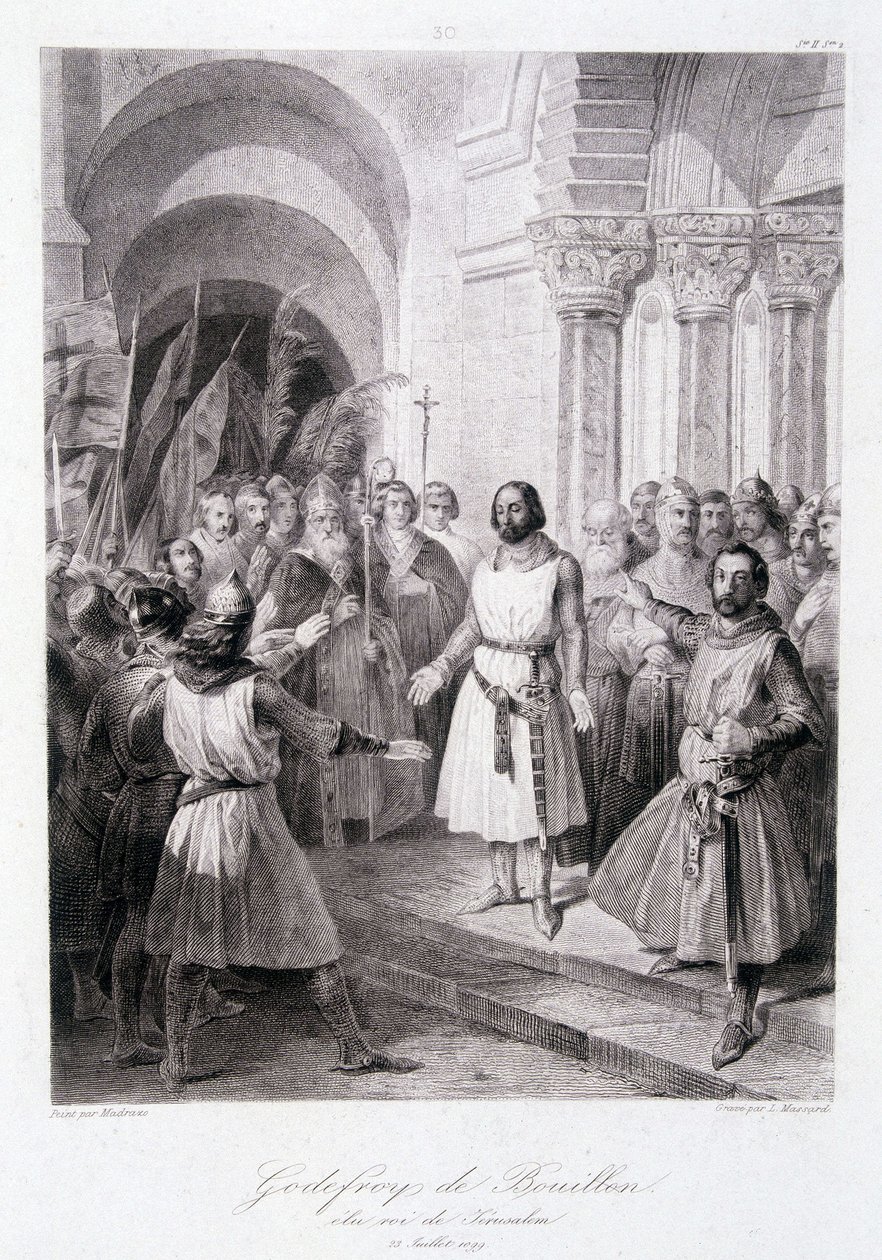 Godefroi of Bouillon elected King of Jerusalem on July 23 by Unknown artist