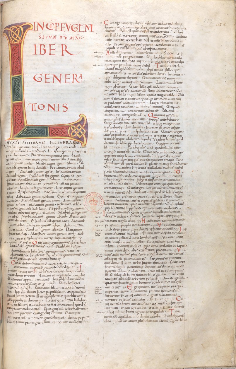 Gospel of Matthew: Liber Generationis (Genealogy of Jesus) by Unknown artist