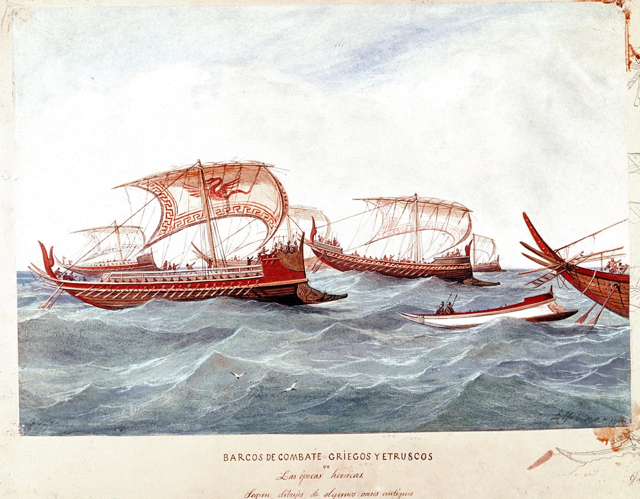Greek and Etruscan warships by Unknown artist