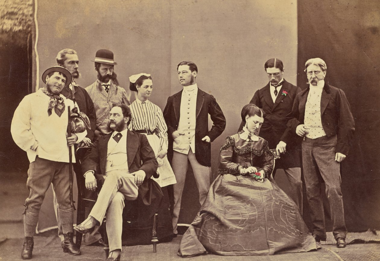 Group Portrait of Caucasian Men and Women by Unknown artist