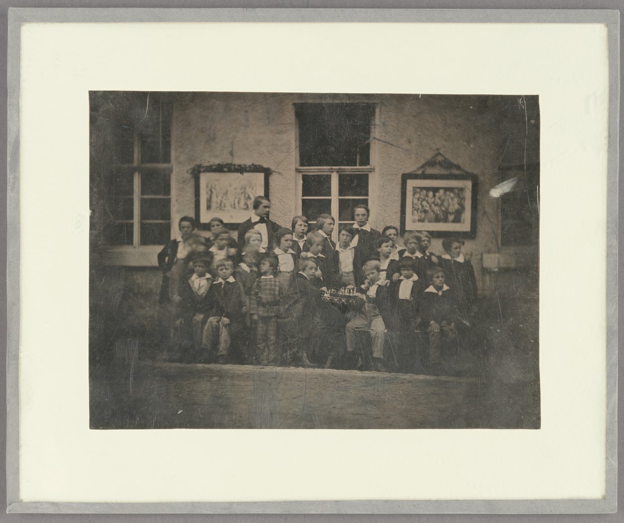 Group Portrait of School Boys and Their Teacher, Northern Germany by Unknown artist