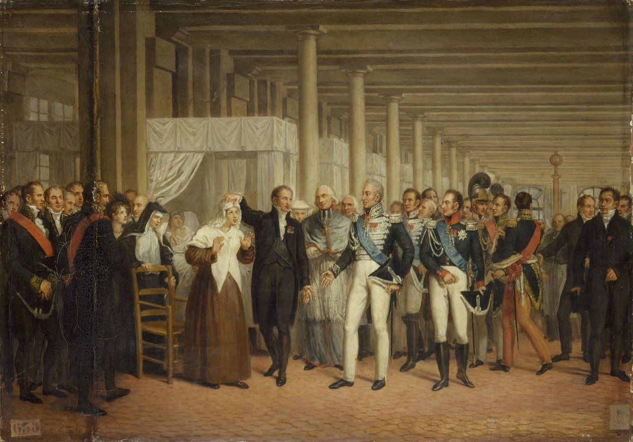 Guillaume Dupuytren (1777-1835), at the Hôtel-Dieu, presents Charles X with an eye operation by Unknown artist