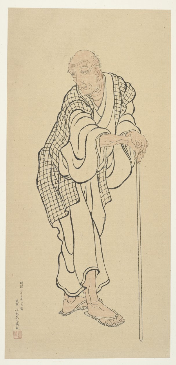 Hokusai as an Old Man by Unknown artist