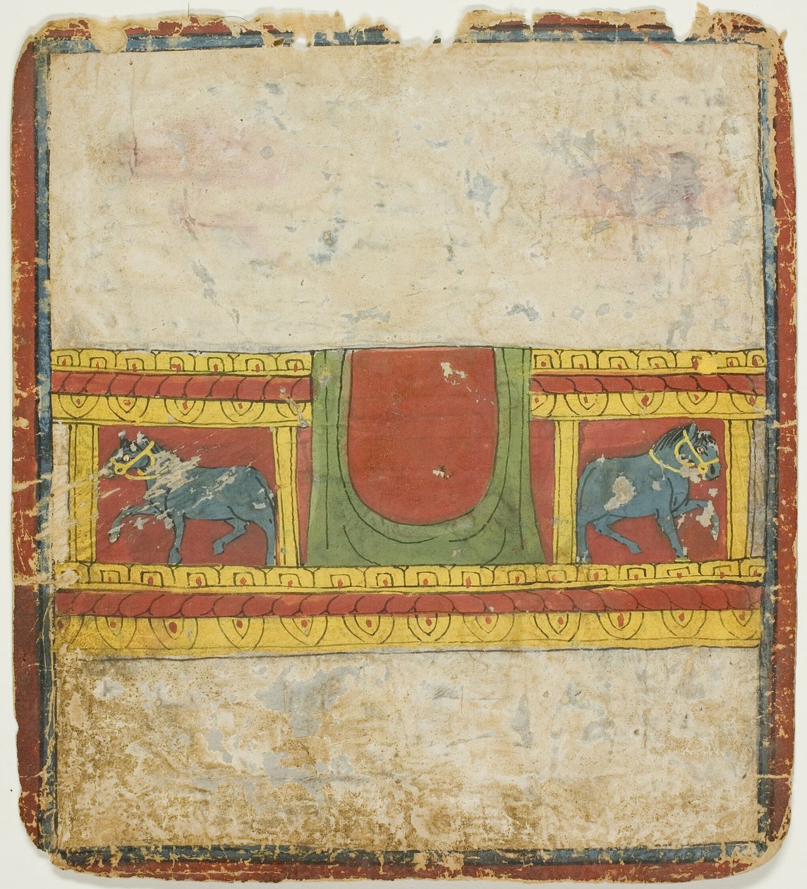 Horse Throne, from a Set of Initiation Cards (Tsakali) by Unknown artist