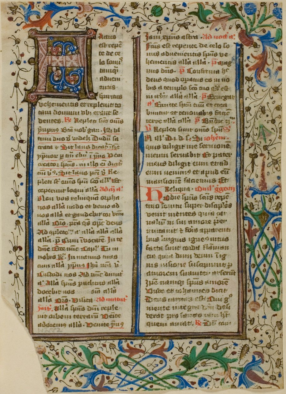Illuminated Initial "H" from a Psalter or Breviary by Unknown artist