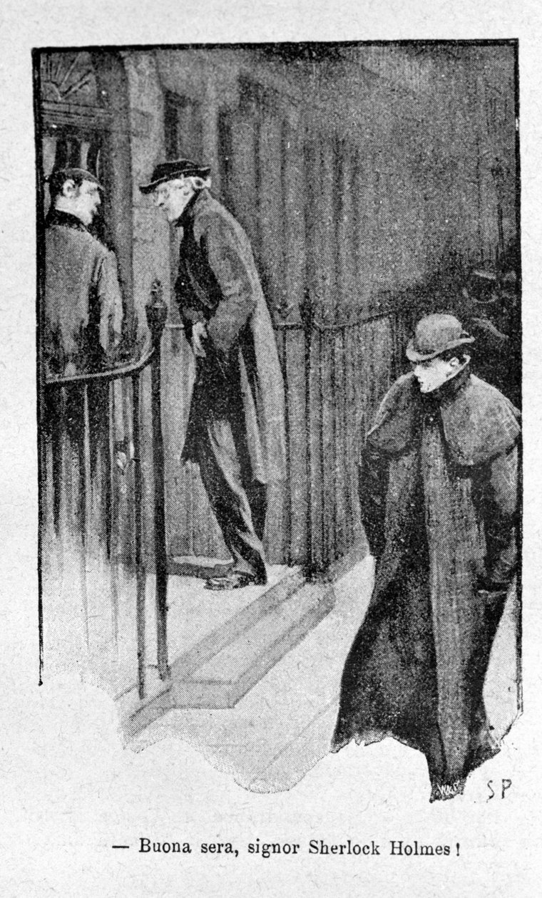 Illustration of the book Sherlock Holmes, end of 19th century by Unknown artist