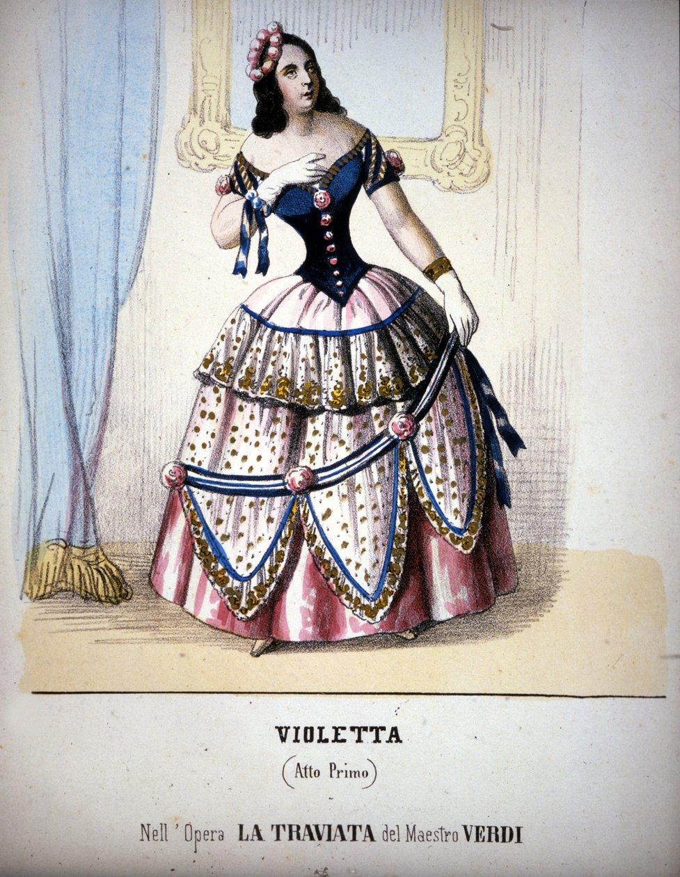 Illustration of the character of Violetta Valéry in Giuseppe Verdi