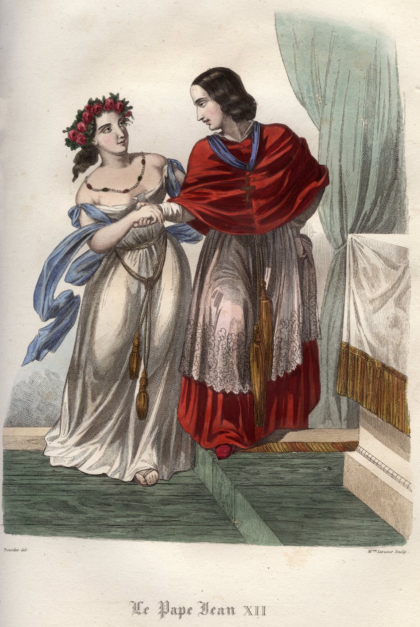 Incest: Pope John XII with his Grandmother Marozia by Unknown artist
