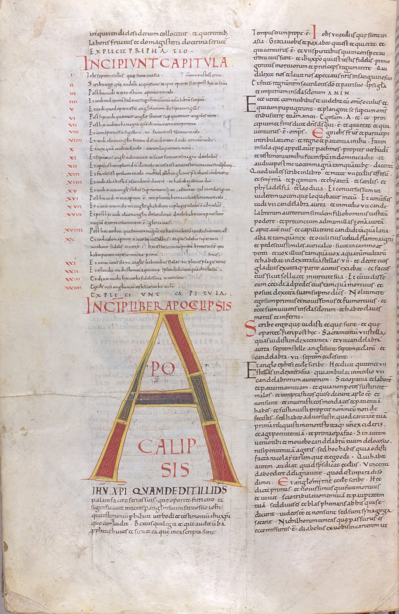 Incipit of the Book of Revelation by Unknown artist