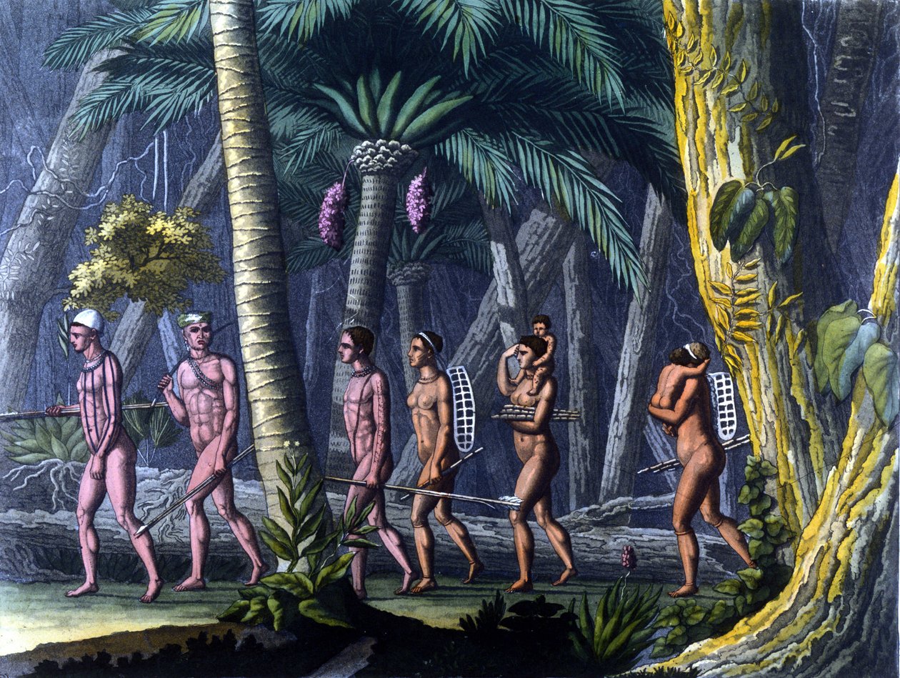 Puris Indians in the Forest (Brazil) - in 