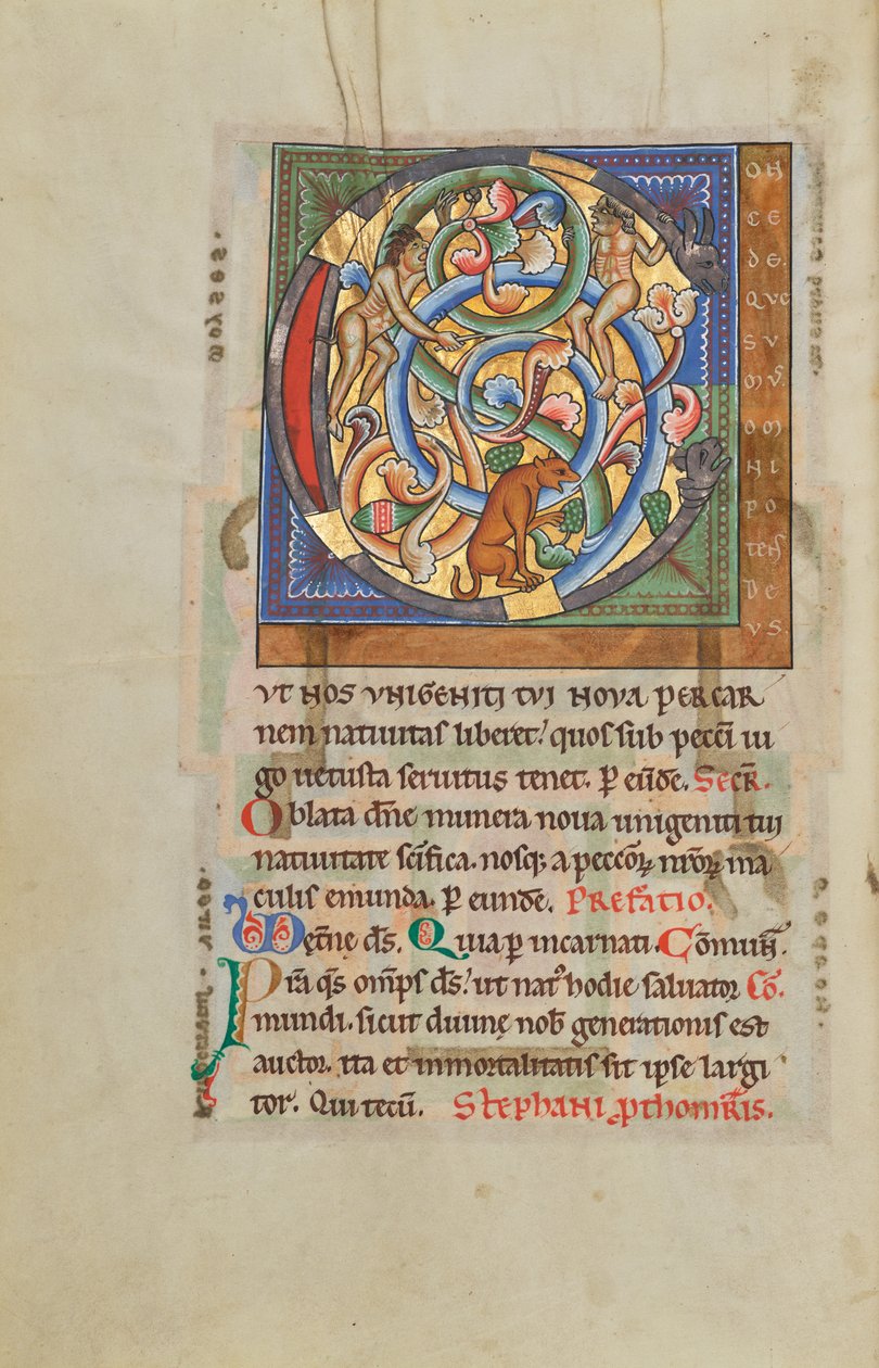 Inhabited Initial C by Unknown artist