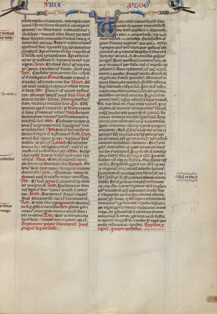 Inhabited Initial V by Unknown artist