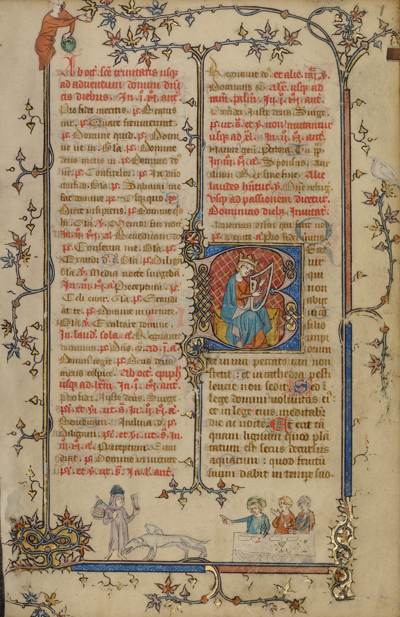 Initial B: David Playing the Harp by Unknown artist