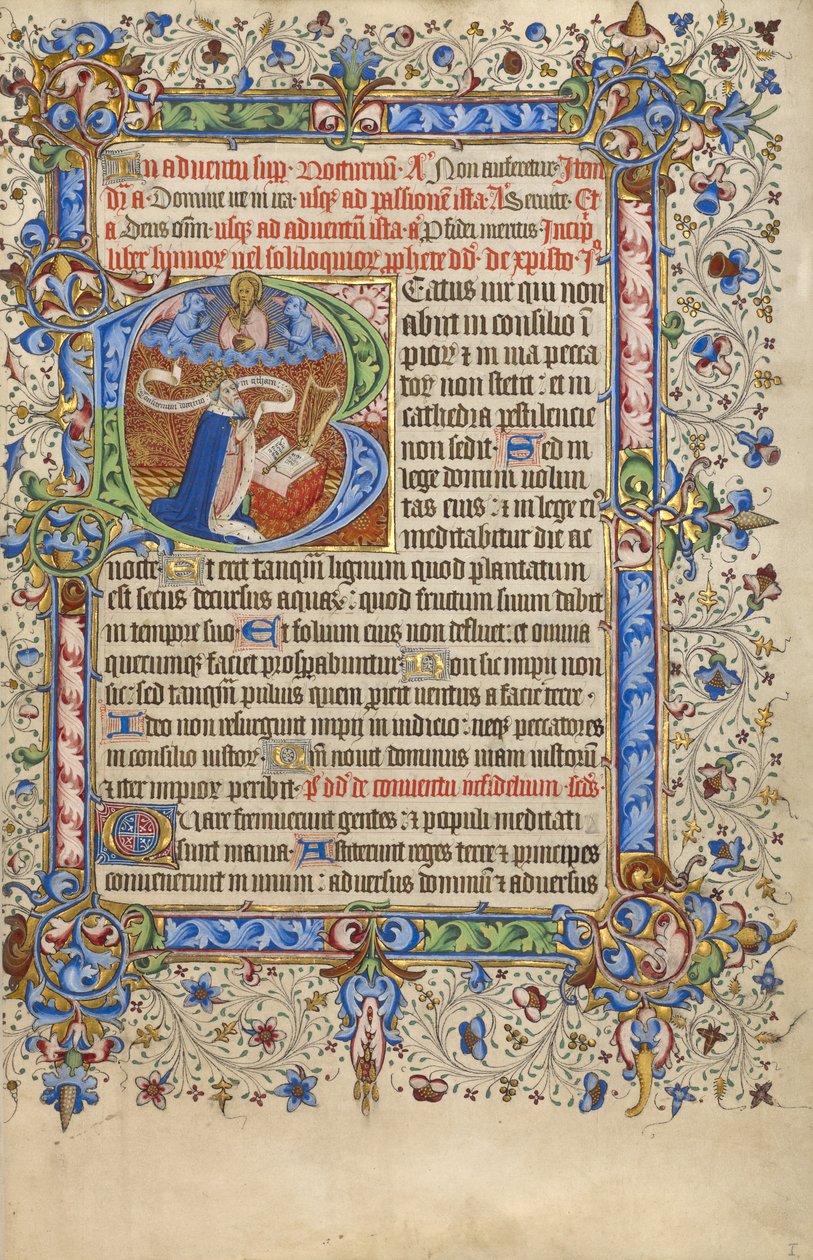 Initial B: David in Prayer by Unknown artist