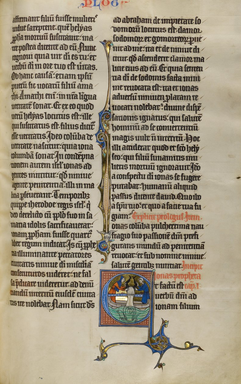 Initial E: Jonah Cast into the Sea by Unknown artist