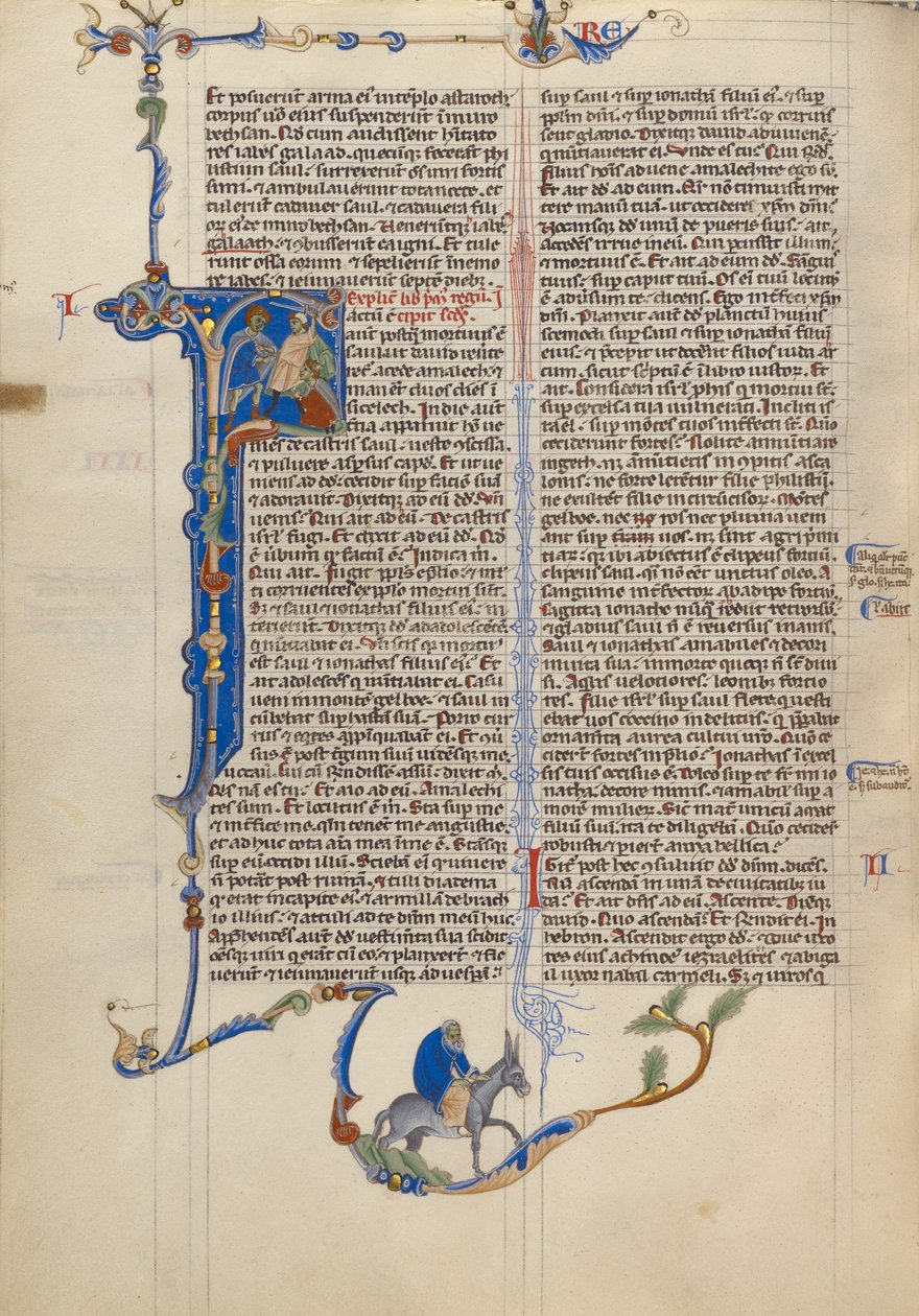 Initial F: David Orders the Beheading of an Amalekite by Unknown artist