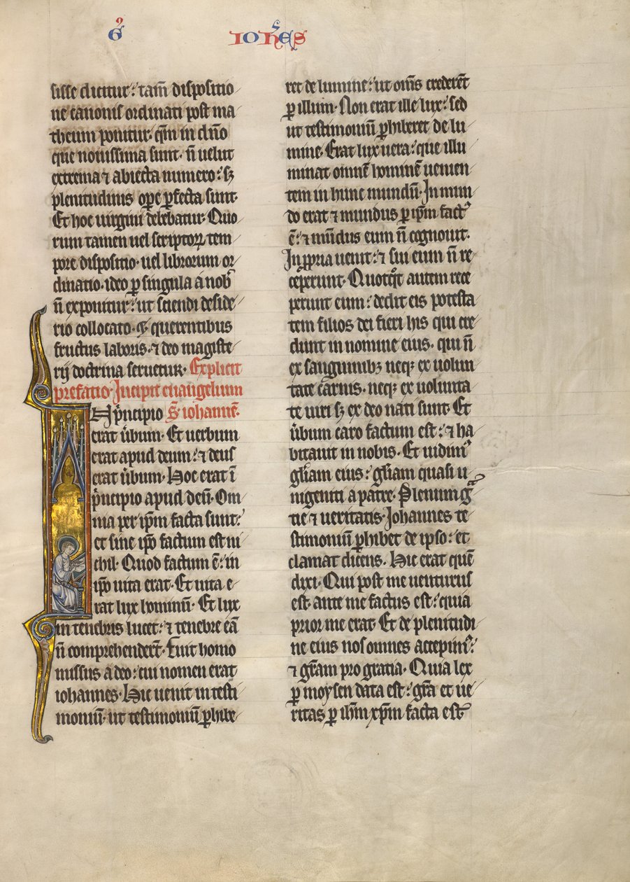 Initial I: Saint John the Evangelist by Unknown artist