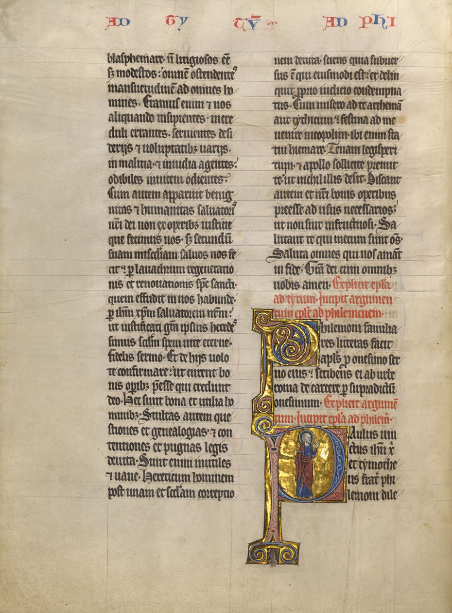 Initial P: Saint Paul with a Book by Unknown artist