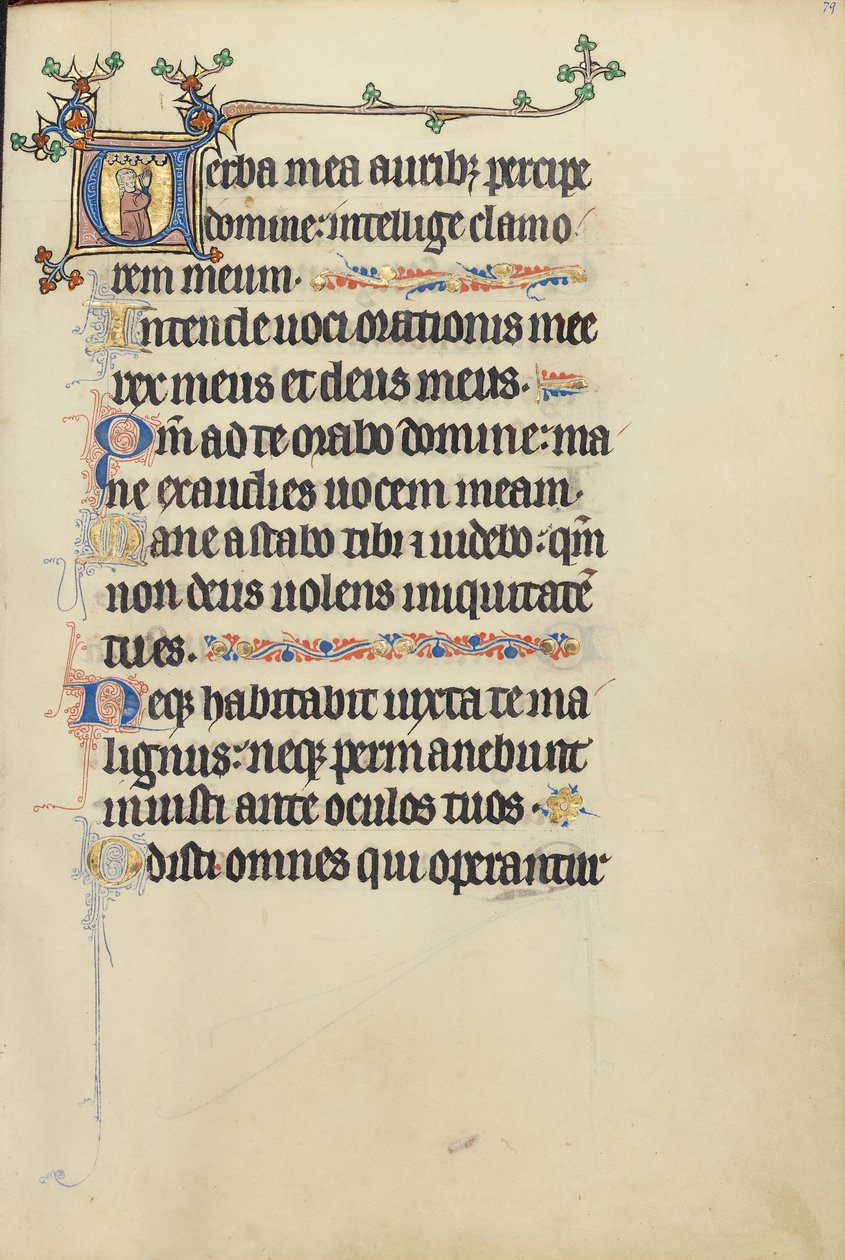 Initial V: A Man in Prayer by Unknown artist