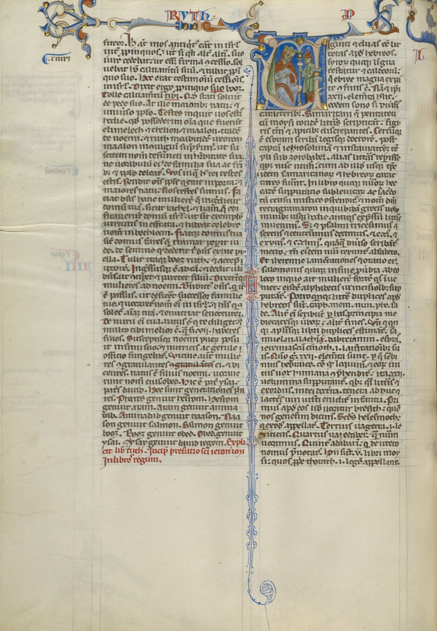 Initial V: Servant Bringing a Cup to a King by Unknown artist