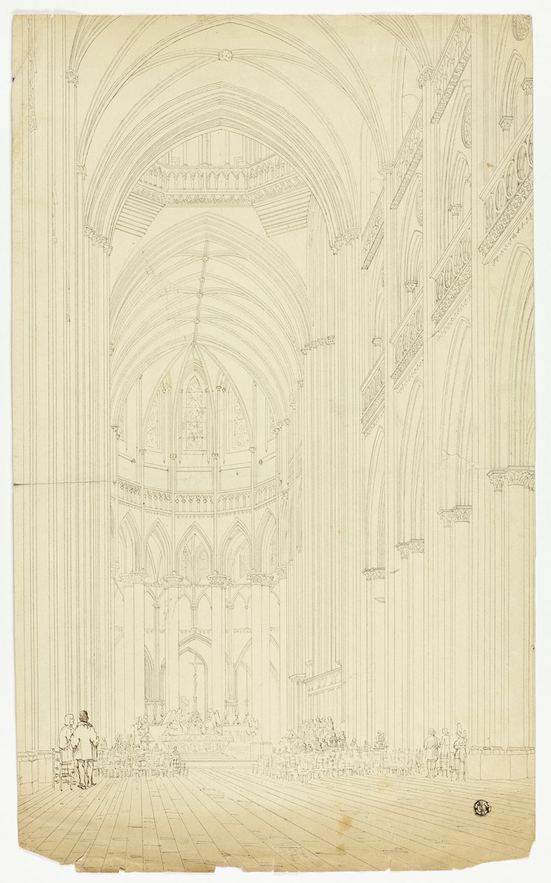 Interior of a Gothic Cathedral by Unknown artist