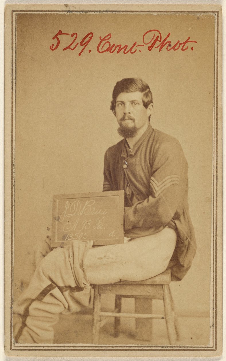 J.D. Brua, 93rd Pennsylvania, Civil War Victim by Unknown artist