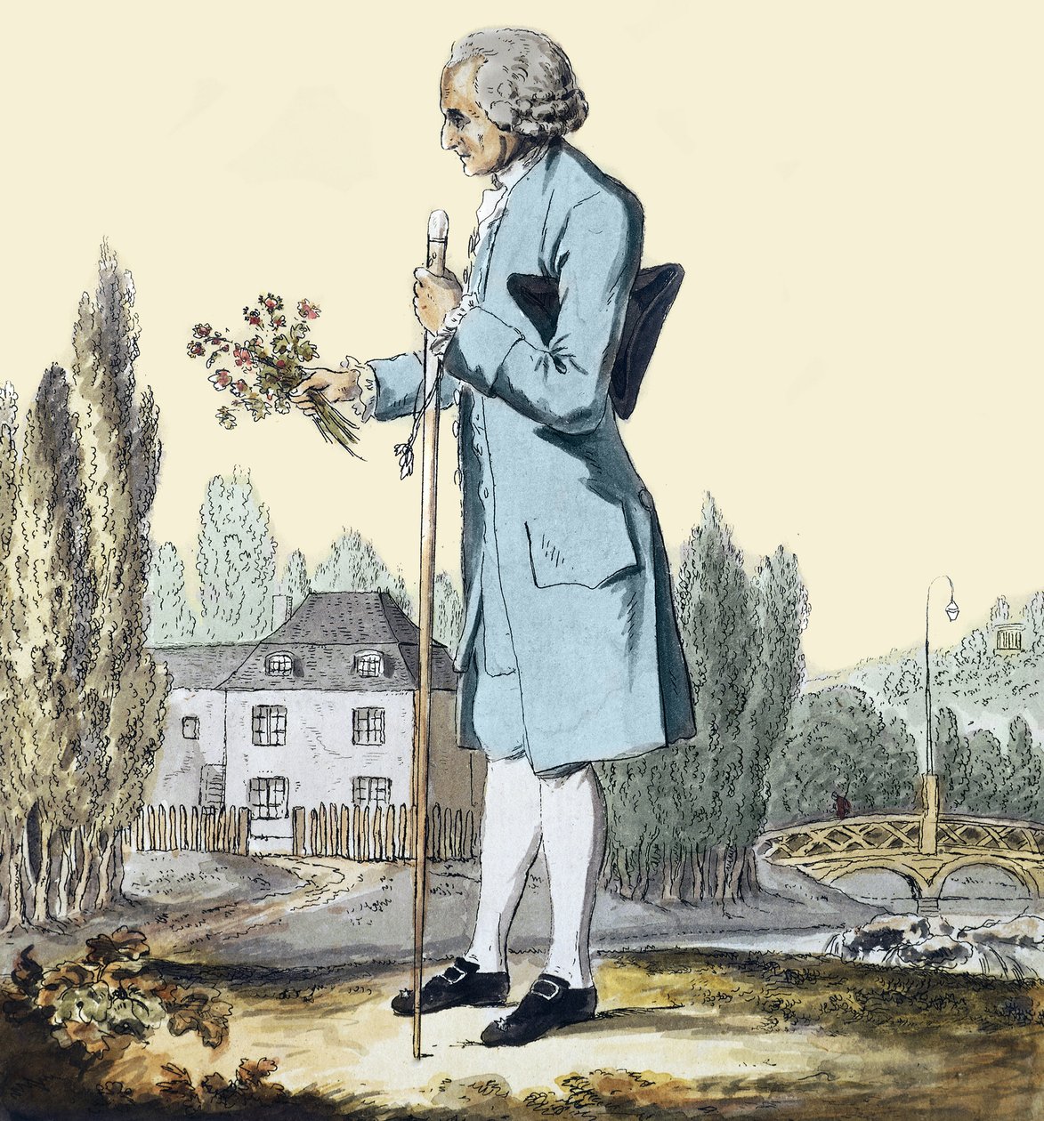 Jean-Jacques Rousseau Gathering Herbs at Ermenonville, June 1778 by Unknown artist