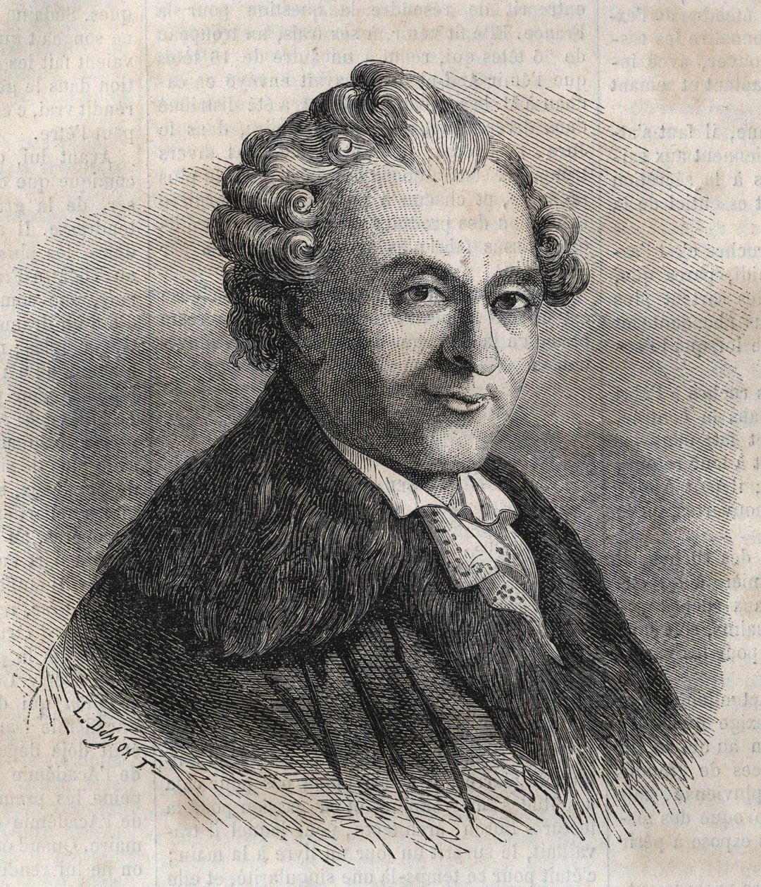 Jean Michel Sedaine. French playwright 1719-1797 by Unknown artist