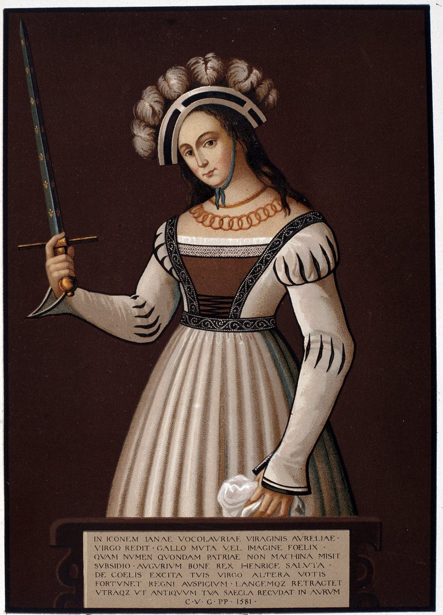 Joan of Arc, with a sword - in Jeanne d