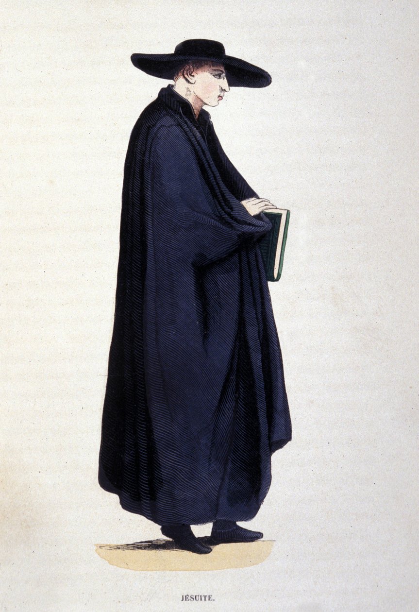 Jesuite. Engraving from an album on religious orders, Paris by Unknown artist