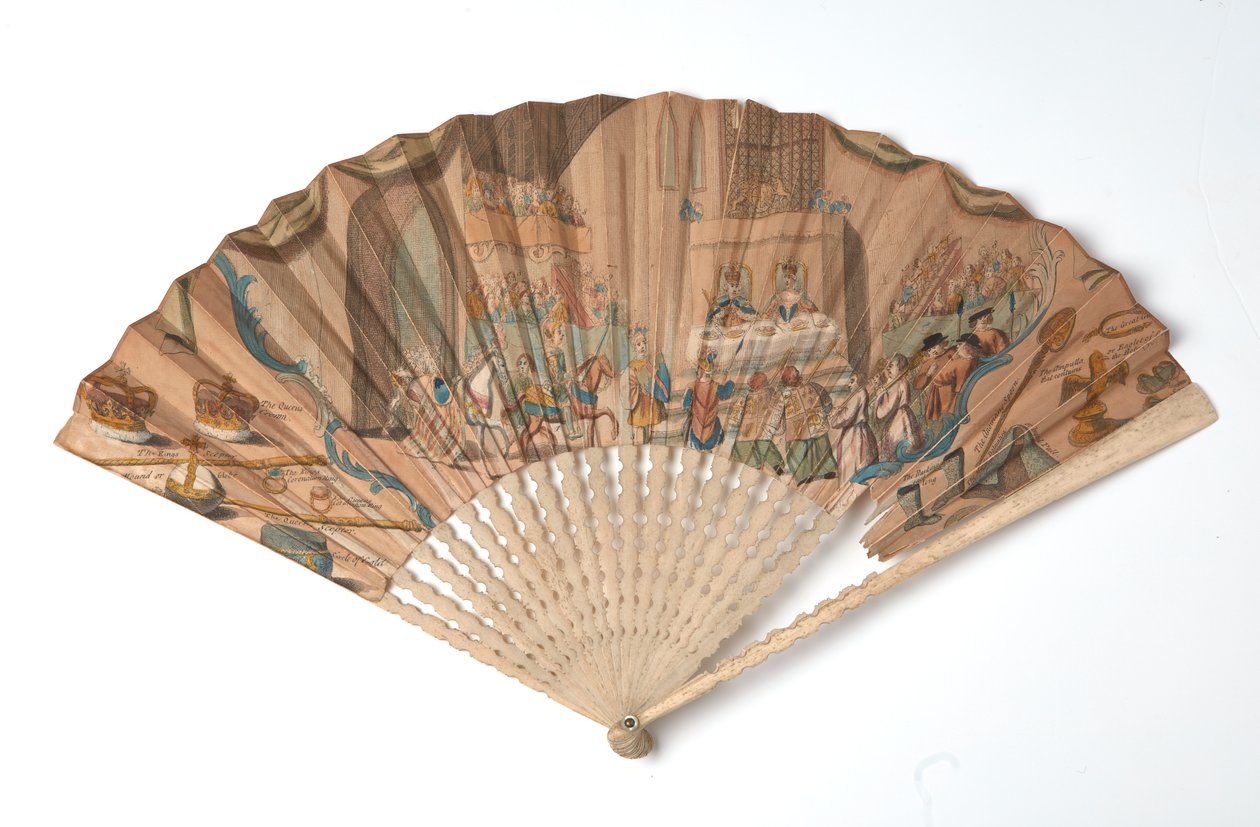 King George III coronation fan by Unknown artist